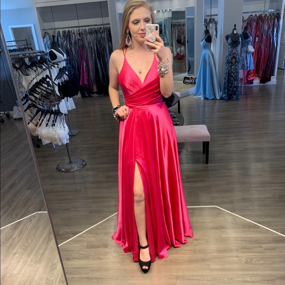 Faviana Pink Prom Dress